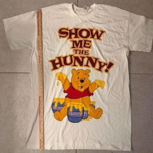 (1996–1998) Disney Store Winnie the Pooh "Show Me the Hunny!" T-Shirt - White -